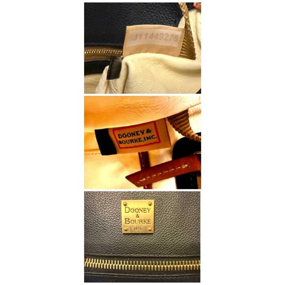 EUC Dooney & Bourke Leather Raleigh Roxy Navy Bucket Bag - Picture 10 of 11